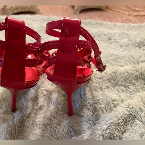 Manolo Blahnik RED Strappy Heels - Picture 8 of 16